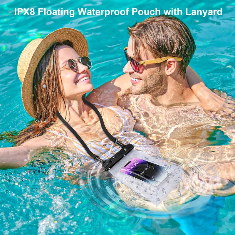 Kebrela Large Waterproof Phone Pouch Floating, Universal Waterproof Phone Case for iPhone 14 Plus 13 Pro Max 12 11 Samsung S23 S22 up to 7.2'', IPX8 Water Proof Cell Phone Dry Bag for Beach Swimming - Image 5
